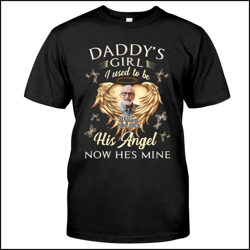 Discover I Used to be His Angel Now He's Mine Personalized T-shirt