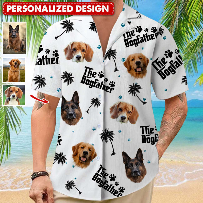 Discover Upload Photo The Dog Father Personalized 3D Hawaiian Shirt