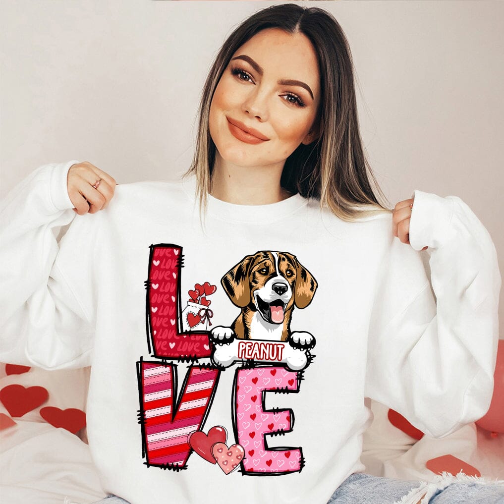 Love Dog Pet Personalized Sweatshirt Hoodie T-shirt CTL25DEC23TT4