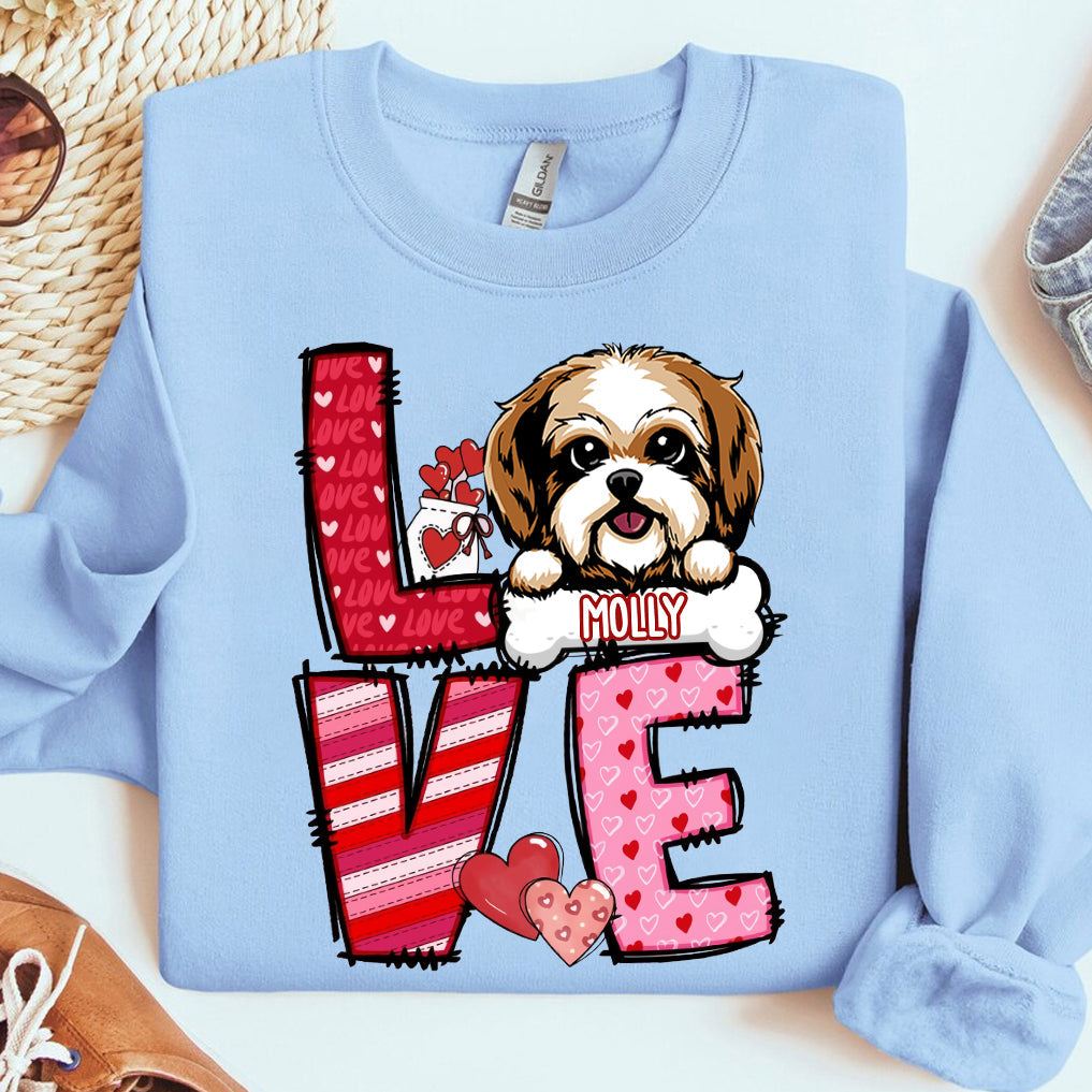 Love Dog Pet Personalized Sweatshirt Hoodie T-shirt CTL25DEC23TT4