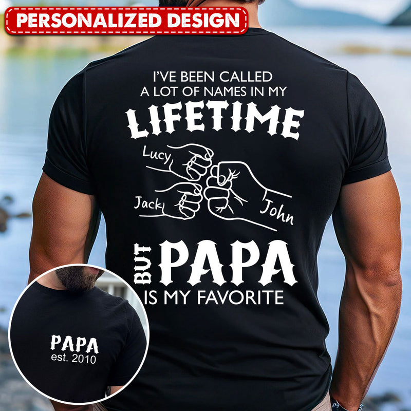 Grandpa and Grandkids I've have been called Personlized Double Sided T-Shirt