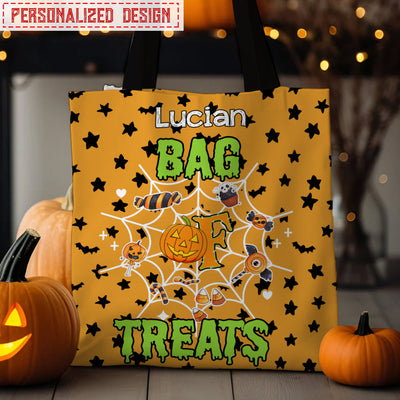 Halloween Personalized Tote Bag Of Treats, Halloween Gift For Kids DCT09AUG23NA3