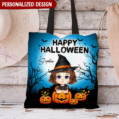 Happy Halloween Personalized Tote Bag Halloween Gift For Kids DCT09AUG23NY1