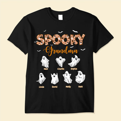 Personalized spooky grandma, mimi, momy, nana t-shirt , Halloween gift for grandma, momy, nana-DCT14JUL23KL1