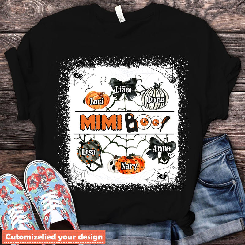 Mimi Boo Halloween Personalized T-shirt Halloween Gift For Grandma Nana