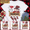 Personalized Grandma Mom Snowman Christmas Socks Gift T-shirt DDL01DEC21VA1 White T-shirt Humancustom - Unique Personalized Gifts