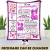 Personalized Custom Nickname To My Granddaughter From Grandpa Or Grandma Fleece Blanket DDL04SEP21VA Fleece Blanket Dreamship