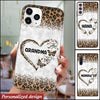 Personalized Grandma Mom Butterfly Heart Leopard Design Phone Case DDL12JAN22CT1 Silicone Phone Case Humancustom - Unique Personalized Gifts