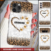 Personalized Grandma Mom Heart Hand Print Leopard Design Custom Phone Case DDL15JAN22CT1 Silicone Phone Case Humancustom - Unique Personalized Gifts