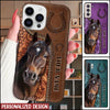 Horse Love Leather Pattern Personalized Phone Case DDL24MAR22CT1 Silicone Phone Case Humancustom - Unique Personalized Gifts 
