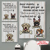 Personalized Dog And Name Daddy Thank You For Picking Up My Poop Canvas Dhl-15Dd002 Canvas Dreamship 8x12in