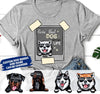Personalized Dog Livin' That Dog Mom Life Standard T-Shirt Dhl-16Tq011 2D T-shirt Dreamship S Heather Grey