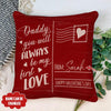 Personalized Name Daddy First Love Pillow Dhl-20Tp002 Pillow Dreamship 18x18in