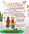 Personalized Bestie If I Could Give You One Thing In Life, I Would give You the Ability to see Youself Fleece Blanket Fleece Blanket Dreamship Medium (50x60in)