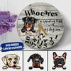 Personalized Dog I'M Spending Time With My Dog Now Wooden Clock Wooden Clock Human Custom Store Classic Size