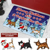 Personalized Cat Meowy Christmas And A Purrfect Mew Year Doormat Area Rug Templaran.com - Best Fashion Online Shopping Store