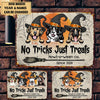 Personalized Dog No Tricks Just Treats Printed Metal Sign DHL06AUG21VA1 Metal Sign Human Custom Store