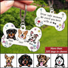 Drive Safe Mommy We Need You Here With Us Flower Background Custom Gift For Dog Mom Dog Bone Shape Wooden Keychain DHL09MAY22XT1 Acrylic Keychain Humancustom - Unique Personalized Gifts