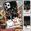 Personalized Cat Christmas Is This Jolly Enough Glass Phone case Glass Phonecase FUEL