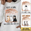 Personalized Cat Just A Girl Who Loves Fall And Cats Standard Hoodie DHL18AUG21VN3 Dreamship