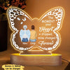 Customized Butterfly Family Loss Memorial Gift Remembrance Present Acrylic Plaque LED Lamp Night Light HLD03FEB23VA1 Acrylic Plaque LED Lamp Night Light Humancustom - Unique Personalized Gifts 7.8” x 7.2”