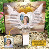 Upload Photo Heaven Wings In Loving Memory Family Loss Memorial Gift Customized Acrylic Plaque Stake HLD03MAR23VA3 Acrylic Plaque Stake Humancustom - Unique Personalized Gifts 7.9 x 7.9 inches