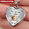 Upload Photo Family Loss Til' I See You Again Memorial Gift Customized Heart Necklace HLD05JAN23KL1 Heart Necklace Humancustom - Unique Personalized Gifts Luxury Necklace (Silver)