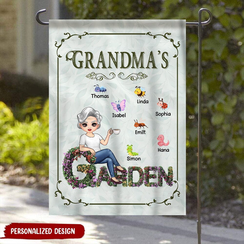 Discover Personalized Mother's Day Gift Mom Grandma's Garden Nana's Love Bugs Flag