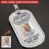 Upload Photo Family Loss Angel Wings Memorial Gift Personalized Dog Tag Keychain HLD07MAR23TP1 Dog Tag Keychain Humancustom - Unique Personalized Gifts