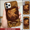 Dragon Leather Pattern Custom Name Dragons Lover Best Gift Phone case HLD08JUN22TT1 Silicone Phone Case Humancustom - Unique Personalized Gifts
