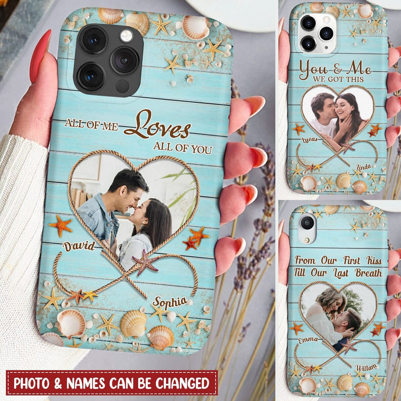Custom Photo Couple Infinite Love Husband Wife Lover Valentine Gift Summer Hawaii Gift Phone Case