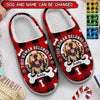 Customized Dog Mom This Human Belongs To Fur Mama Puppy Lover Funny Gift Plaid Plush Slippers HLD15NOV22TP1 Plush Slipper Humancustom - Unique Personalized Gifts For man US4(EU38)