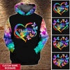 Customized Grandma Grandkids Infinity Love Family Christmas Gift Heart Butterflies Rainbow Hoodie 3D HLD15OCT22TT1 3D T-shirt Humancustom - Unique Personalized Gifts