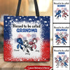 USA July 4th Grandma Mom Turtle Custom Nickname Names Independence Day Gift Tote bag HLD16JUN23VA1