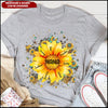 Sunflower Grandma Mom Best Gift For Mother's Day Birthday Anniversary Custom Nickname Names Tshirt Hoodie HLD21JUN23va1