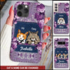 Personalized Cat Mom Fur Mama Kitten Pet Lover Flower Denim Background Phone case HLD22JUN23NY1