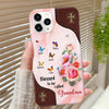 Pink Rose Grandma Mom Butterfly Kids Personalized Phone Case HLD22JUN23VA2