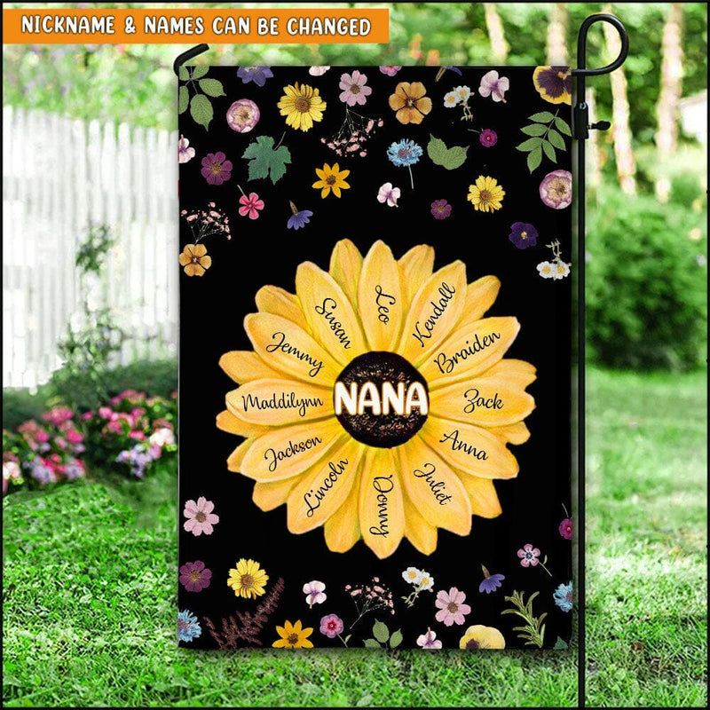 Discover Personalized Flower Mother's Day Gift For Grandma Mom Gardener Gardening Lover Birthday Gift Flag