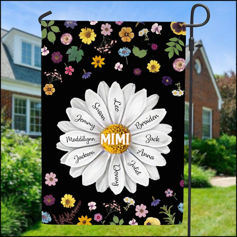 Personalized Flower Mother's Day Gift For Grandma Mom Gardener Gardening Lover Birthday Gift Flag