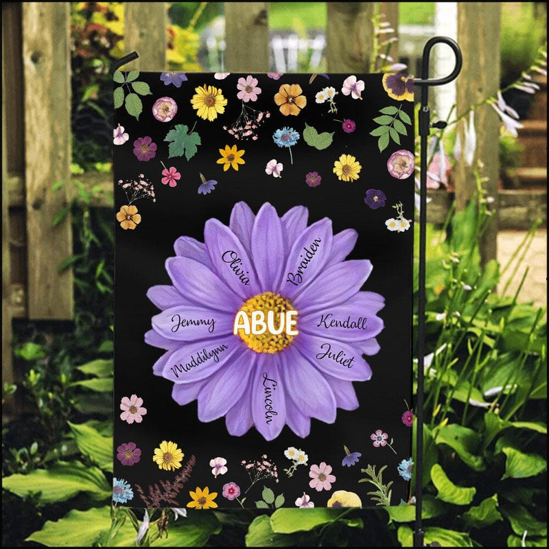 Personalized Flower Mother's Day Gift For Grandma Mom Gardener Gardening Lover Birthday Gift Flag