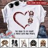 Customized Dog Mom The Road To My Heart Valentine Best Gift Fur Mama Puppy Lovers Tshirt Hoodie Sweater HLD26DEC22TT1 White T-shirt and Hoodie Humancustom - Unique Personalized Gifts Classic Tee White S