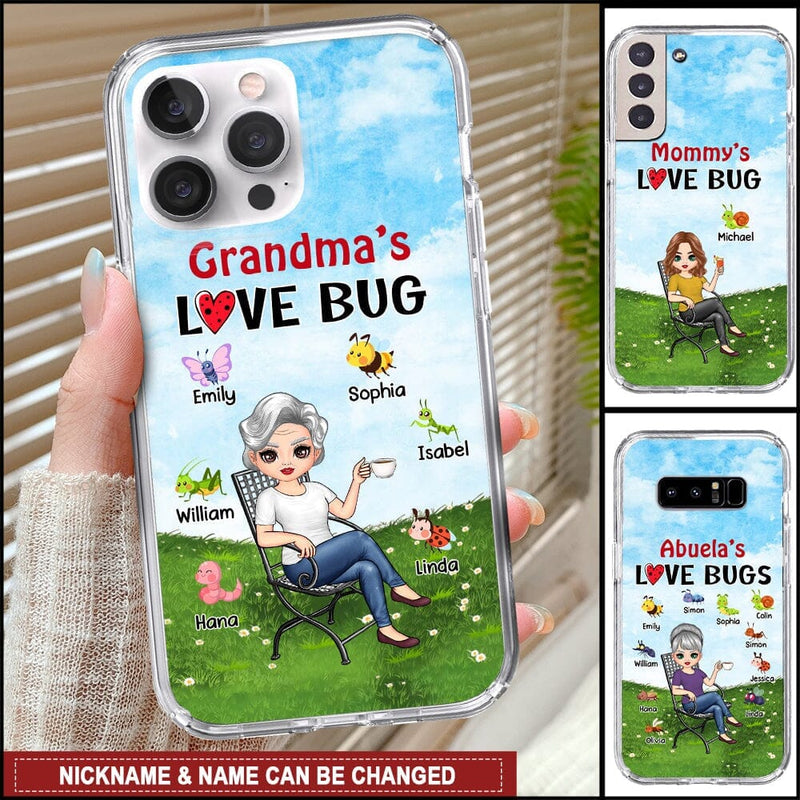 Personalized Mother's Day Gift Mom Grandma's Garden Nana's Love Bugs Space Phone Case