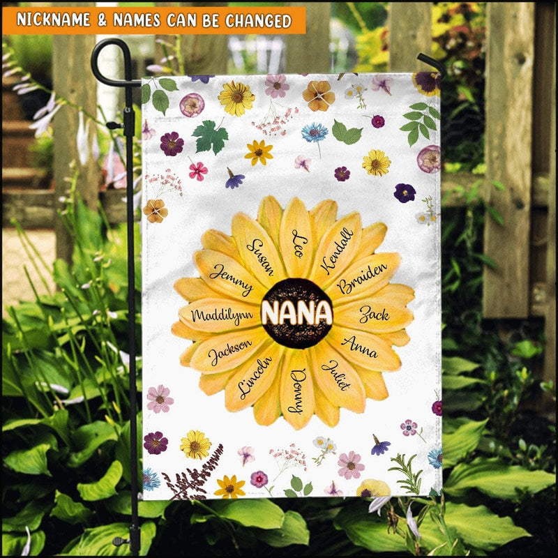Discover Personalized Mother's Day Gift For Grandma Mom Flower Birthday Gift Flag