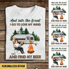 Personalized Camping Lady Into The Forest I Go To Lose My Mind Find My Beer Funny Tshirt HLD27DEC21VN2 White Sweatshirt Humancustom - Unique Personalized Gifts