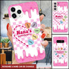 Customized Grandma Mom Sweethearts Dripping Candy Valentine Mothers Day Best Gift Phone case HLD28JAN23NY1 Silicone Phone Case Humancustom - Unique Personalized Gifts Iphone iPhone 14