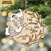 Personalized Butterfly Memorial 2 Layered Wooden Ornament HLD29OCT21VN1 2 LAYERED WOODEN ORNAMENT Humancustom - Unique Personalized Gifts