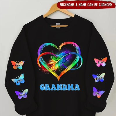 Customized Grandma Mom Butterflies Infinite Love Mothers Day Birthday Family Gift Sweater 3d HLD30JAN23TT1 3D Sweater Humancustom - Unique Personalized Gifts