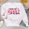 Customized Heart With Wings Family Loss I Wear My Heart On My Sleeve Memorial Gift 3D Sweatshirt HLD30JAN23VA1 3D Sweatshirt Humancustom - Unique Personalized Gifts S Sweater
