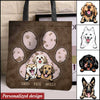 Personalized Dog Mom Puppy Pet Paw Mama Fur Baby Leather Pattern Tote bag HLD31DEC21NY2 Tote Bag Humancustom - Unique Personalized Gifts