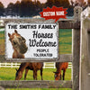 Personalized Horses Welcome People Tolerated Classic Metal Signs Hp-29Hl007 Human Custom Store 12X8INCH